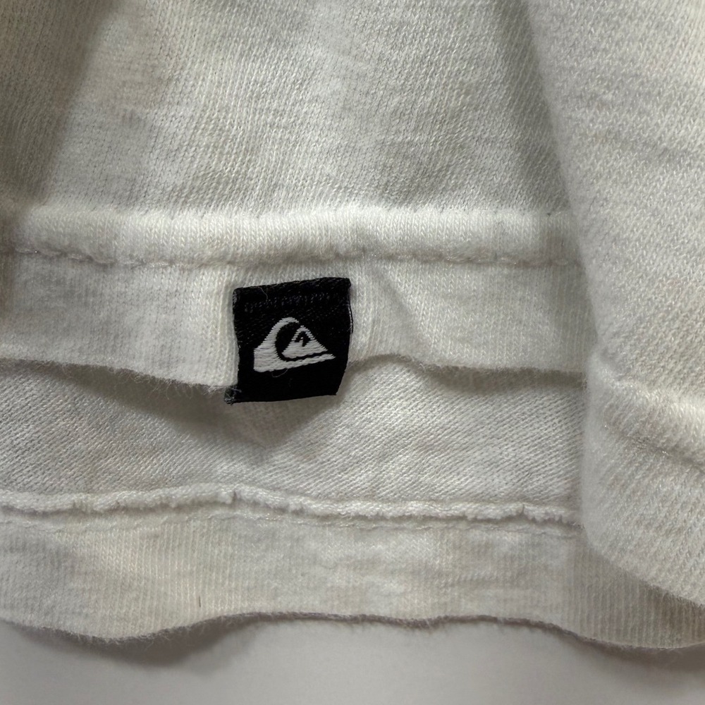Quiksilver A Touch of Paradise Long Sleeve Graphic T-Shirt Size XL White Cotton - Picture 5 of 7